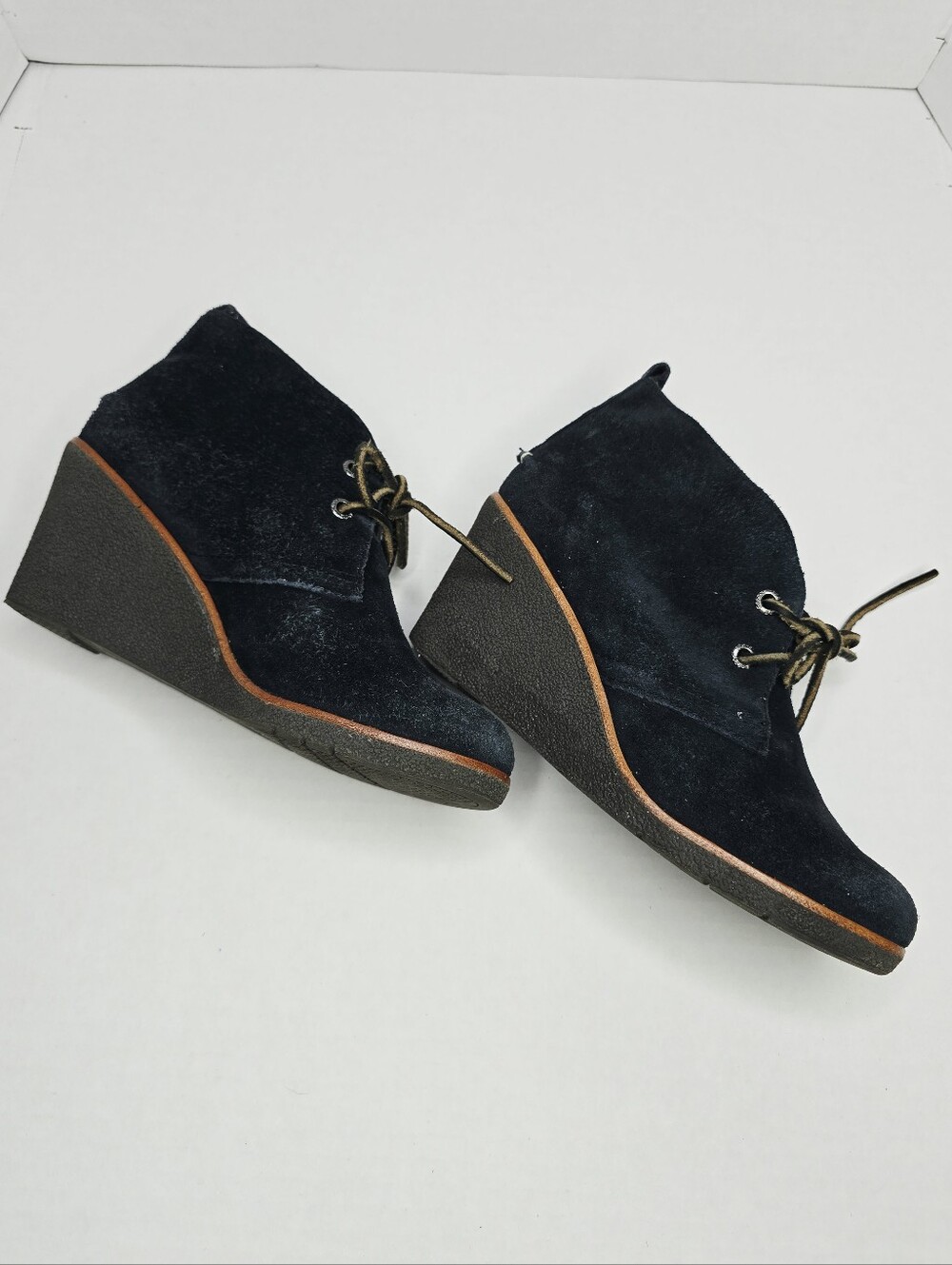 Sperry "Harlow" Blue Suede Booties Size 7